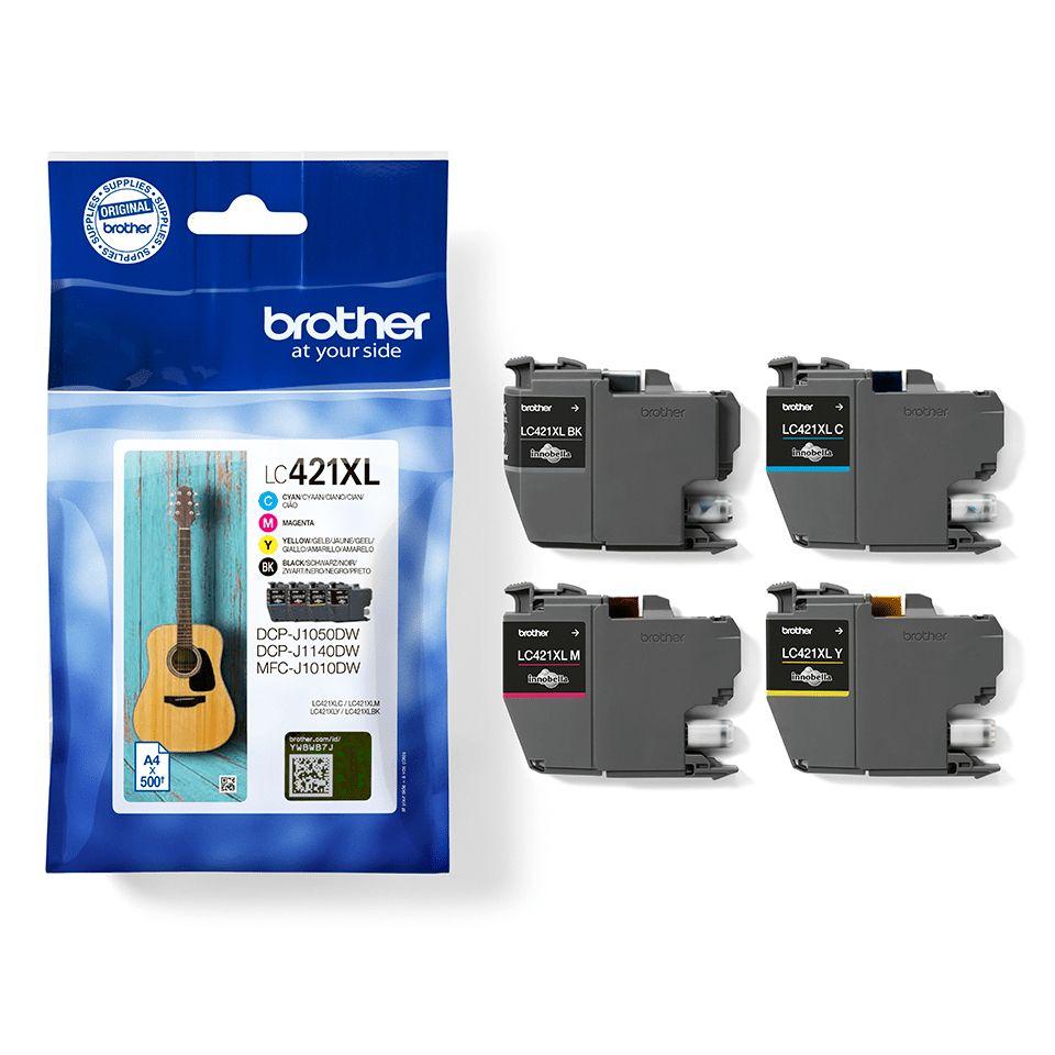Tinteiro BROTHER LC421XLVAL (500 páginas - Preto, Ciano, Magenta e Amarelo), miniatura 2