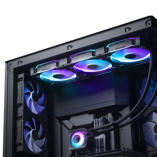 Sistema de Refrigeração Líquida para CPU PHANTEKS Glacier One 420D30 DRGB X2 (140 mm - 1800 RPM - RGB multicolor - Preto) — miniatura 4