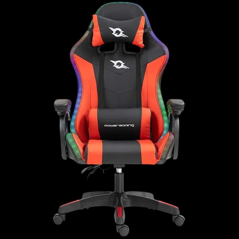 Cadeira Gaming POWERGAMING 813 (Pele - Preto e Vermelho)