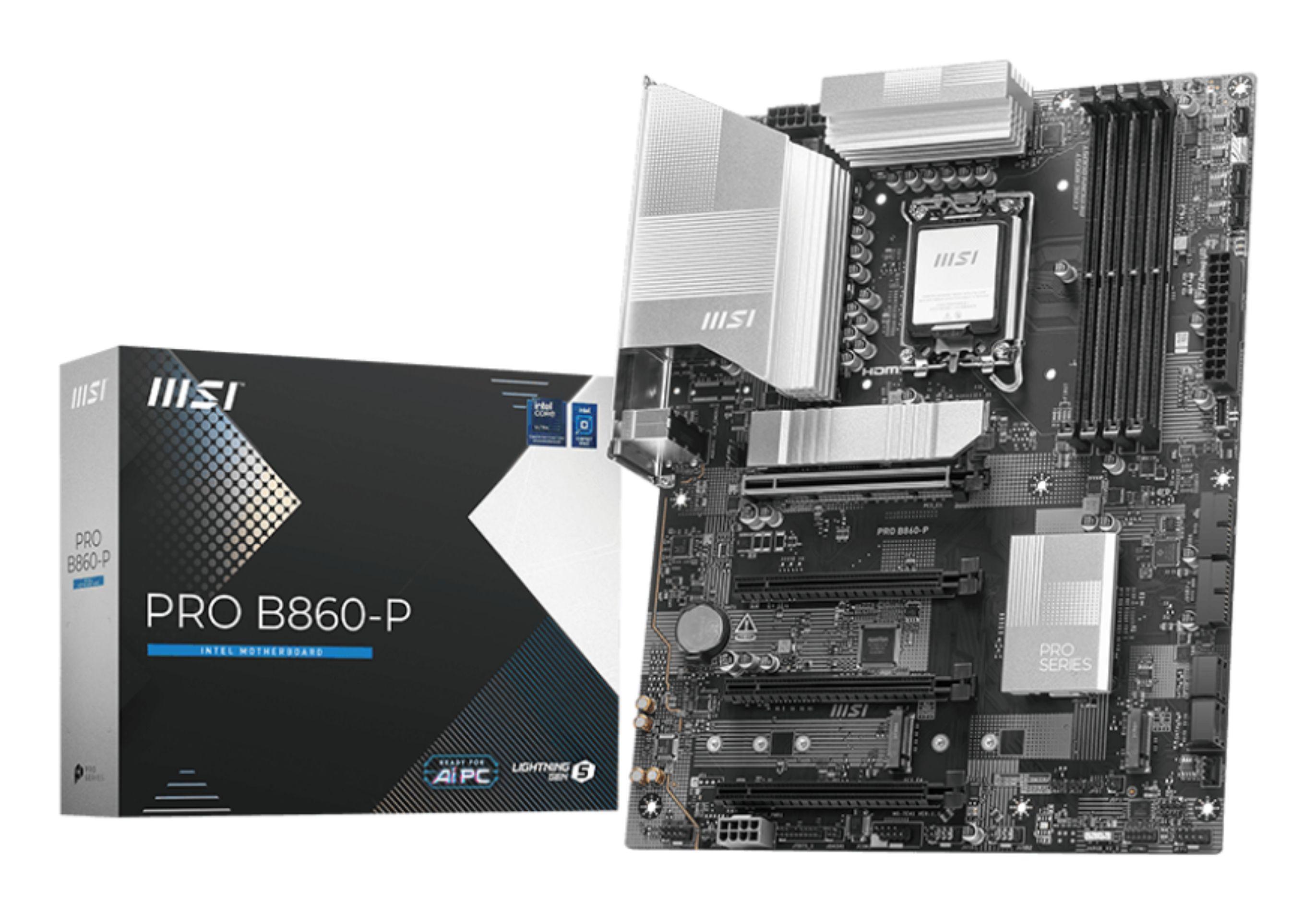 Motherboard MSI PRO B860-P (LGA 1851 (Socket V1) - Intel Core Ultra - ATX - Preto)