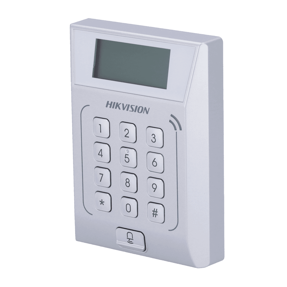 Terminal de Controlo de Acessos HIKVISION DS-K1T802M (Cartão MF e PIN - Prateado)
