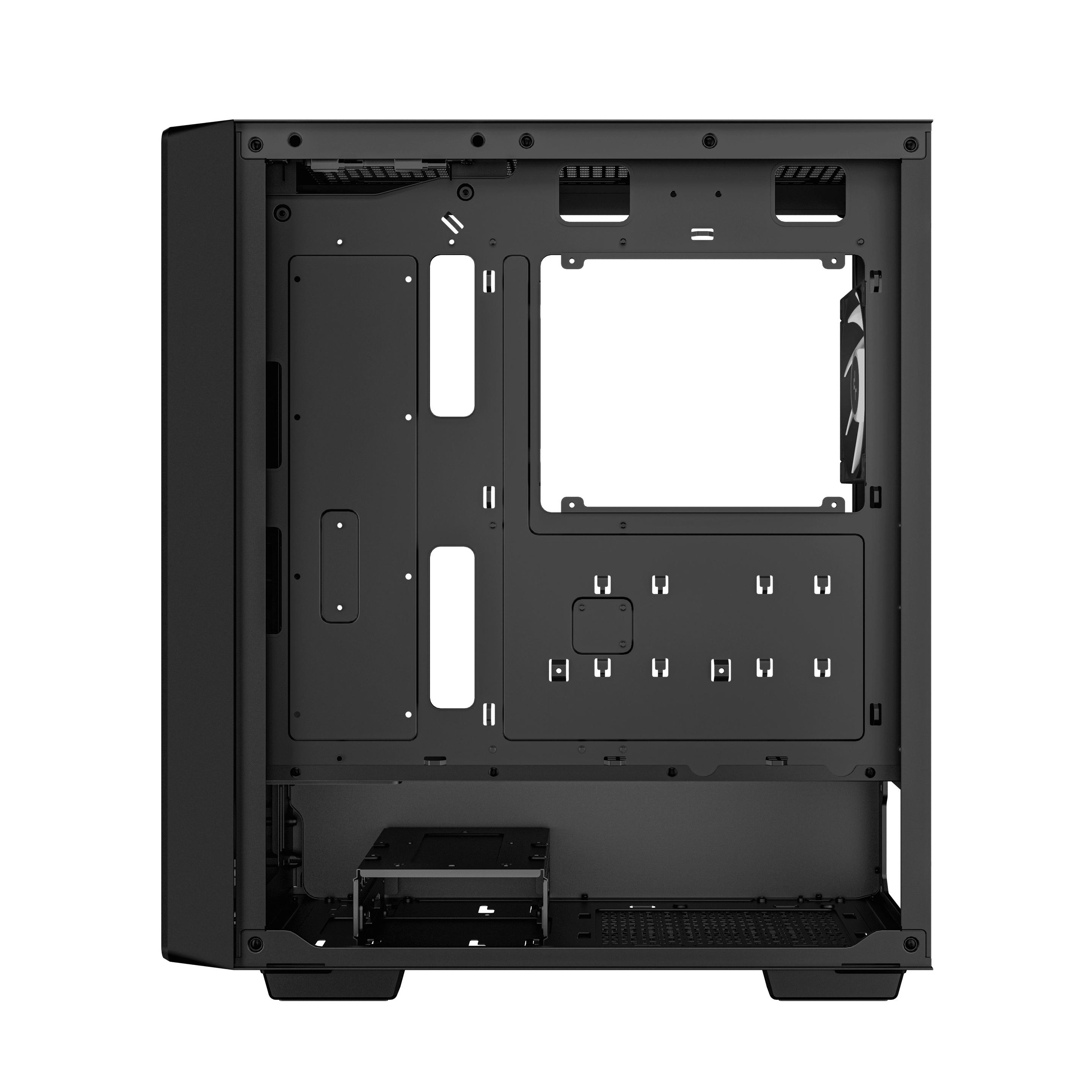 Caixa PC DEEPCOOL CC560 ARGB V2 (ATX, micro ATX, Mini-ITX - Midi Tower - ABS, SPCC, vidro temperado - Preto) — miniatura 6