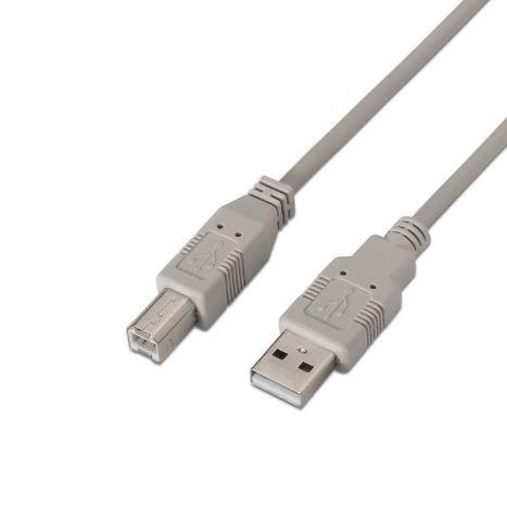 Cabo USB 2.0 AISENS A101-0003 (3 m - USB B - USB A - Bege), miniatura 3