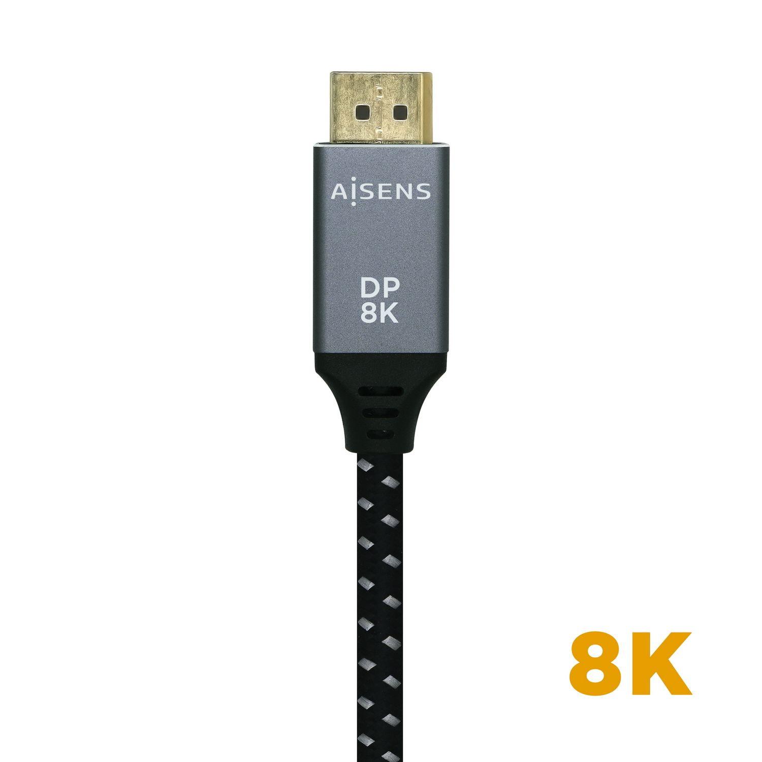 Cabo DisplayPort AISENS A149-0438 (3 m - DisplayPort 1.0, 1.1 e 1.2 - Preto e Cinzento) — miniatura 2