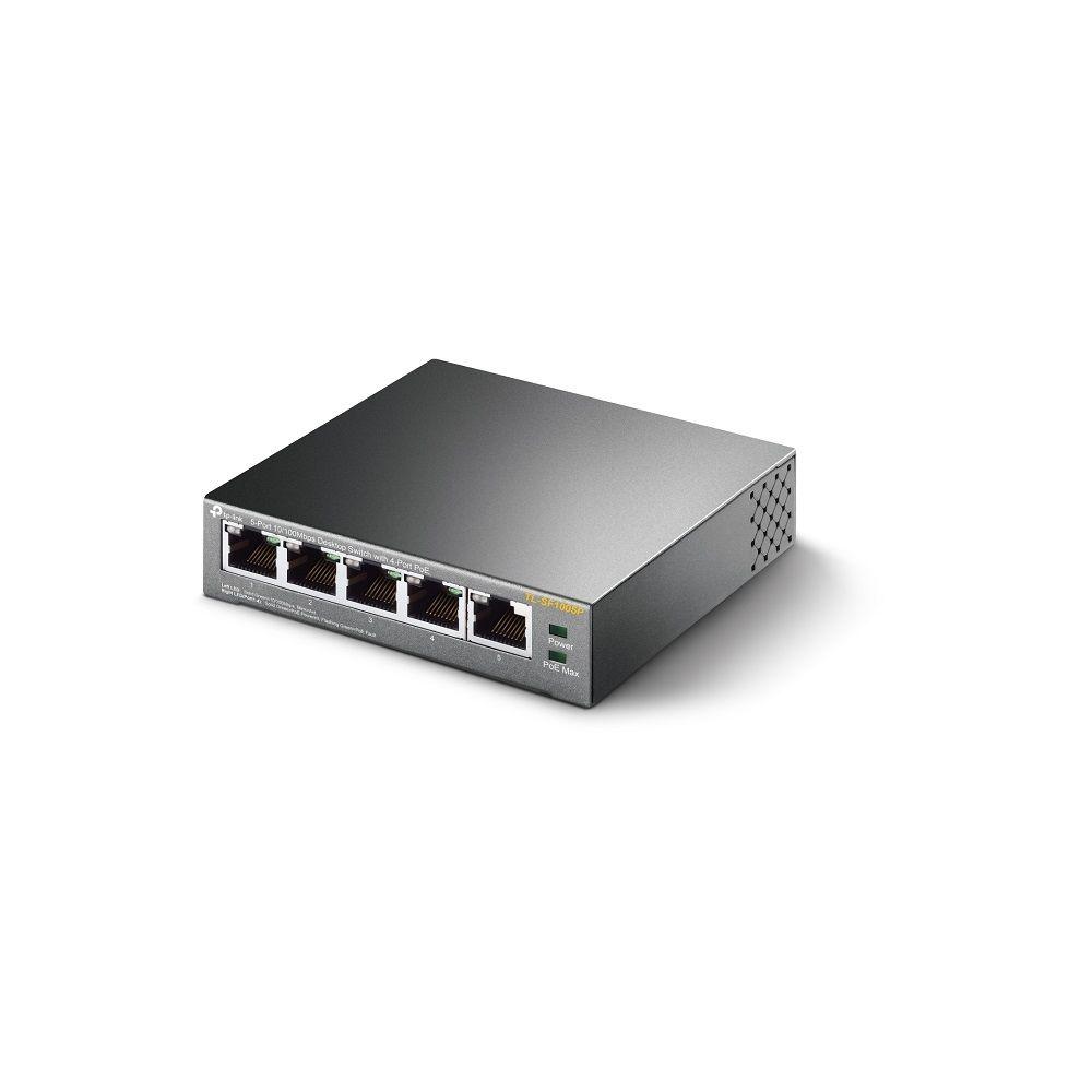 Switch TP-LINK TL-SF1005P V2 (Fast Ethernet - 1 Gbit/s - Preto) — miniatura 4