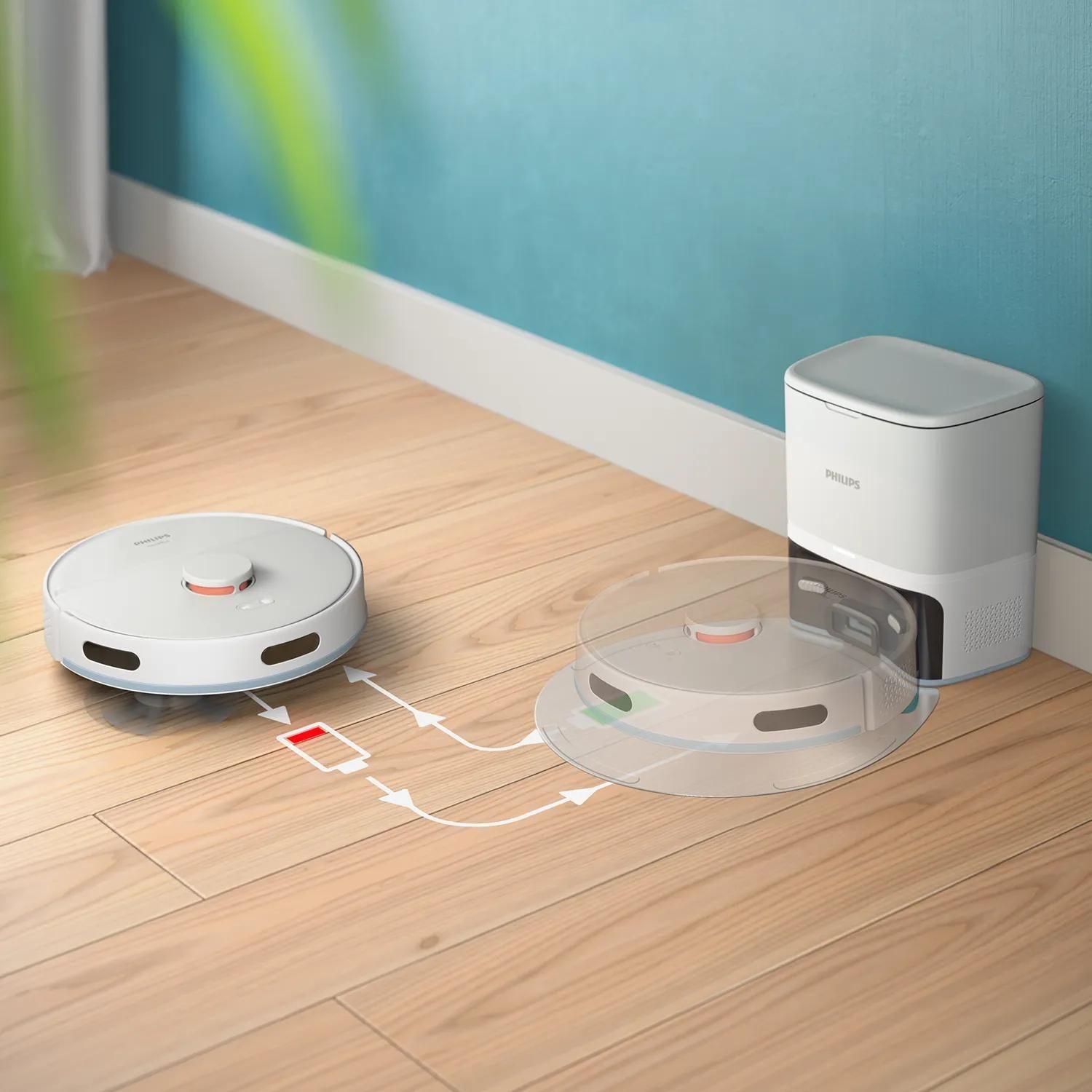 Robot Aspirador PHILIPS XU2100/25 (6000 Pa - Laser Distance Sensor - 0,38 l - Preto), miniatura 5