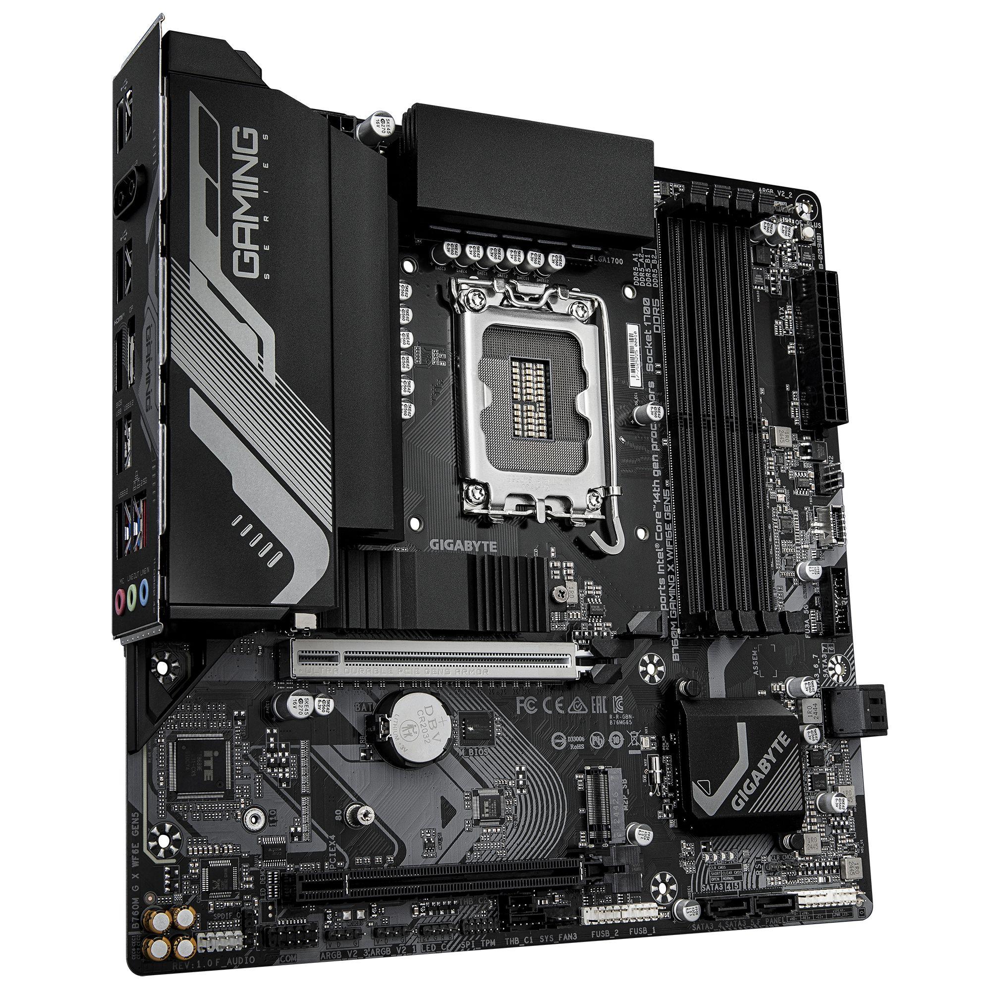 Motherboard GIGABYTE B760M GAMING X WIFI6E GEN5 (LGA 1700 - micro ATX - Duplo canal - Castanho escuro), miniatura 3