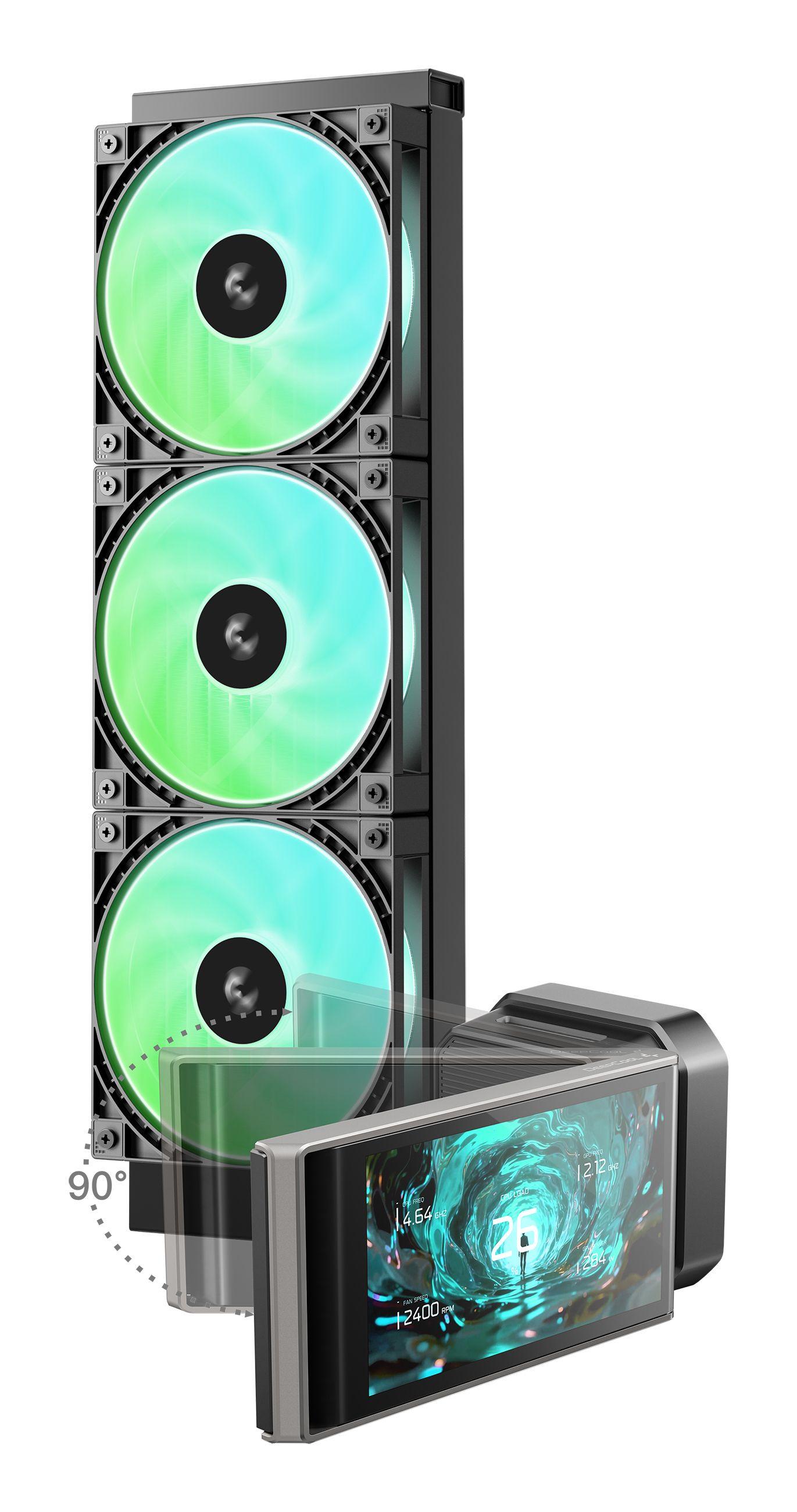 Kit de Refrigeração Líquida DEEPCOOL LT360 Vision ARGB (12 cm - 2500 RPM - Multi - Preto) — miniatura 2
