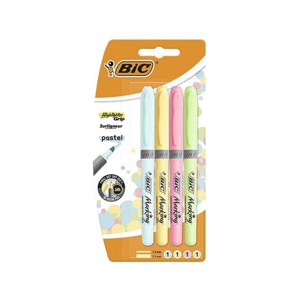 Marcadores Fluorescentes BIC Highlighter Grip Pastel (cores pastel) — miniatura 2