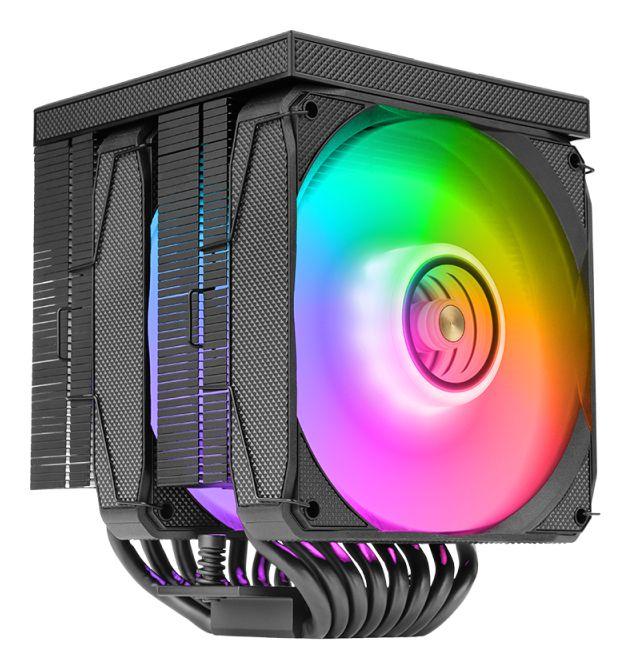 Dissipador de CPU MARS GAMING MCPU-LCDPRO (120 mm - 2 ventoinhas - 2300 RPM - Preto)