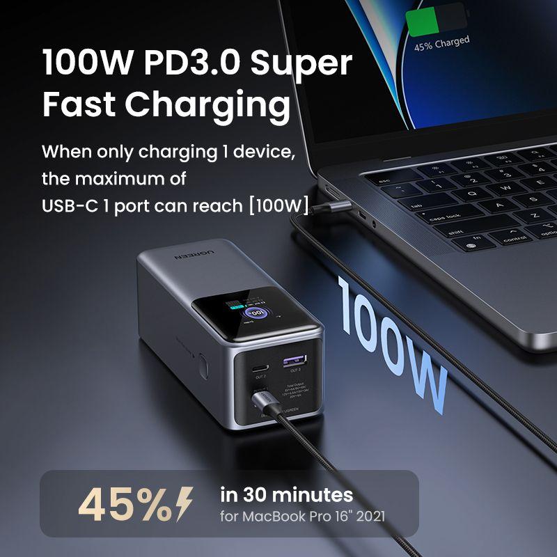 Bateria Externa UGREEN PB721 Nexode (20000 mAh - 72 Wh - 130 W - Cinzento) — miniatura 7