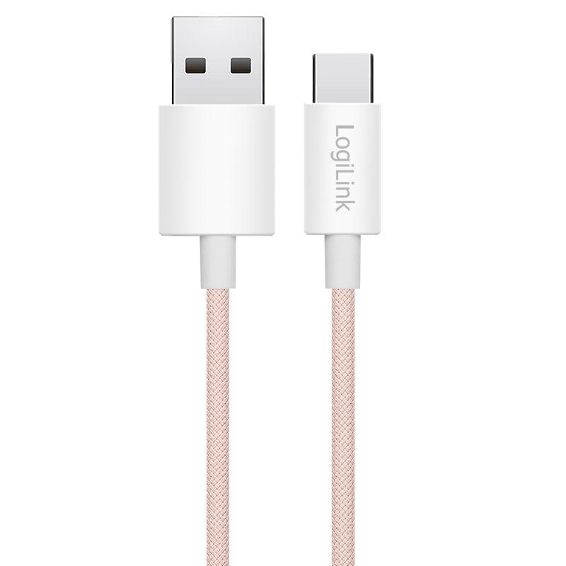 Cabo USB LOGILINK CU0325 (1,5 m - USB-A - USB-C - Rosa), miniatura 2