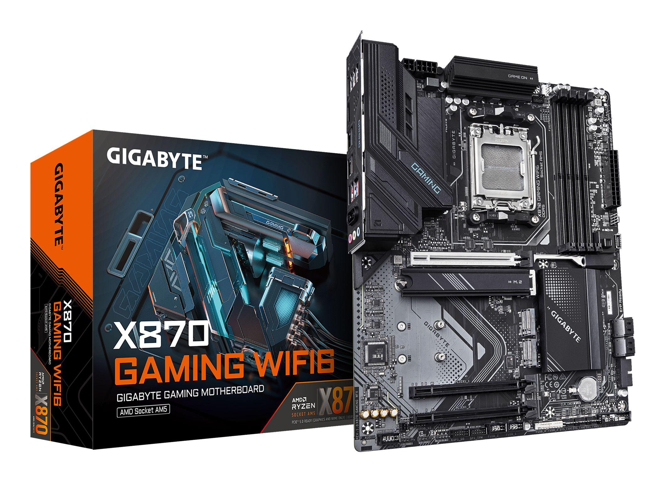 Motherboard GIGABYTE X870 GAMING WIFI6 (AM5 - AMD Ryzen 7 - ATX - Preto)