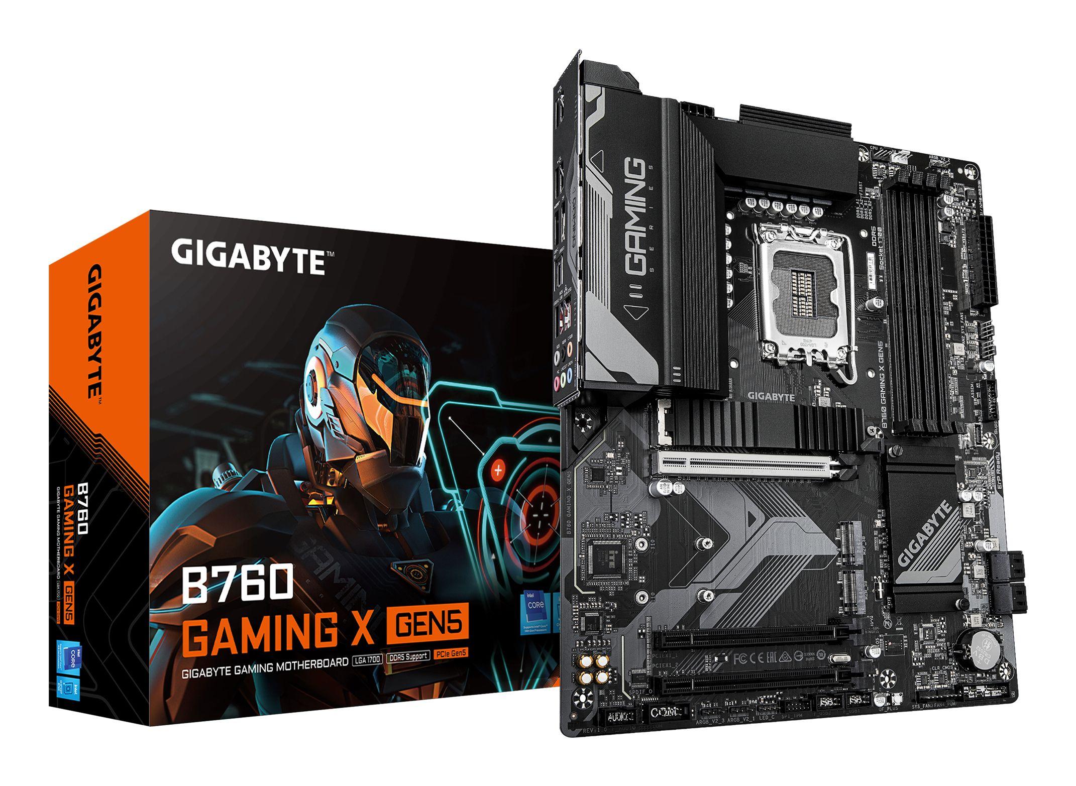 Motherboard GIGABYTE B760 GAMING X GEN5 (LGA 1700 - ATX - Duplo canal - Castanho escuro)