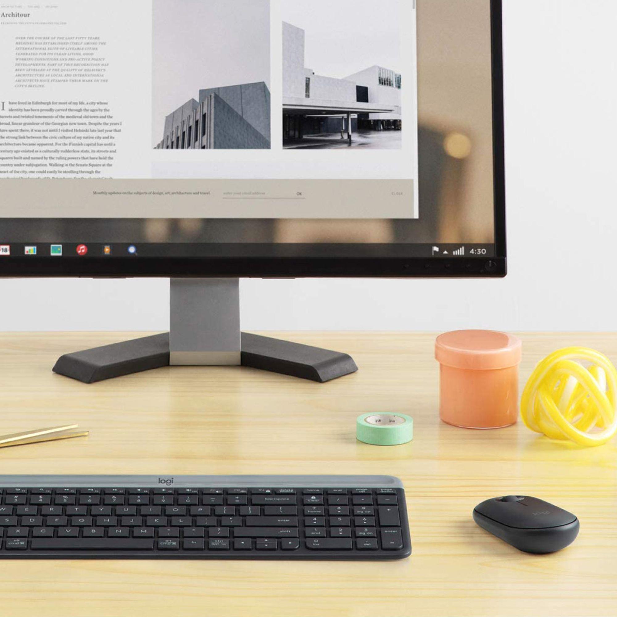 Conjunto de Teclado e Rato LOGITECH MK470 (Suíço - Tamanho completo - RF Wireless - Grafite) — miniatura 4