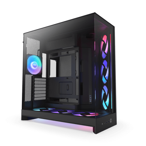 Caixa PC NZXT H9 Flow RGB+ (ATX, EATX, micro ATX, Mini-ITX - Mid Tower - SGCC, vidro temperado, rede - Preto)