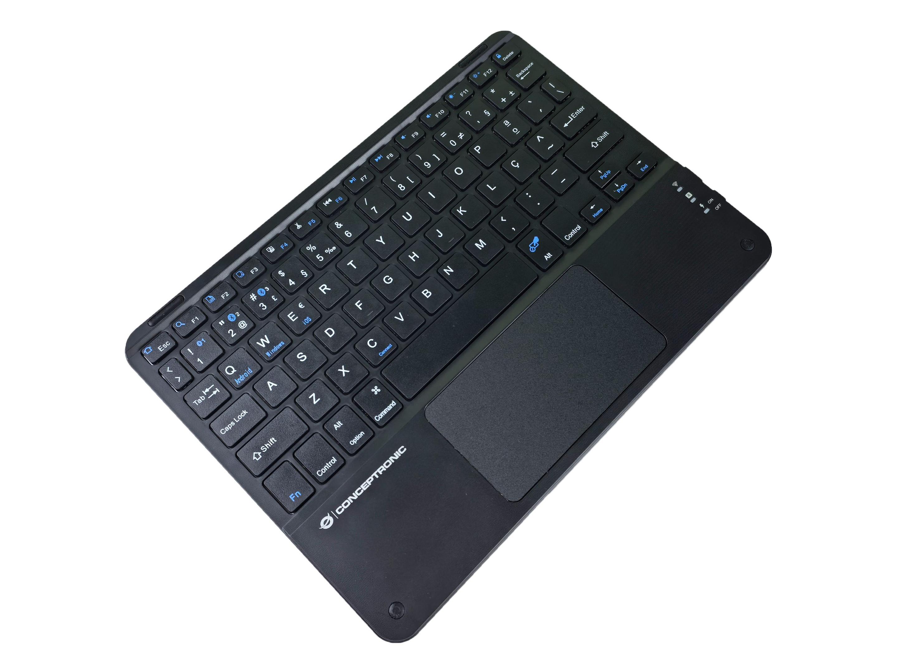 Teclado CONCEPTRONIC TOBIN01BPT (Português - Membrana - Bluetooth - Preto) — miniatura 2