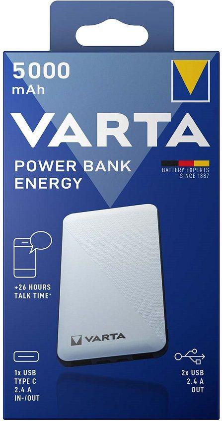 Bateria Externa VARTA Energy 5000 (5000 mAh - 18,5 Wh - 5 V/2,4 A - Prateado), miniatura 5