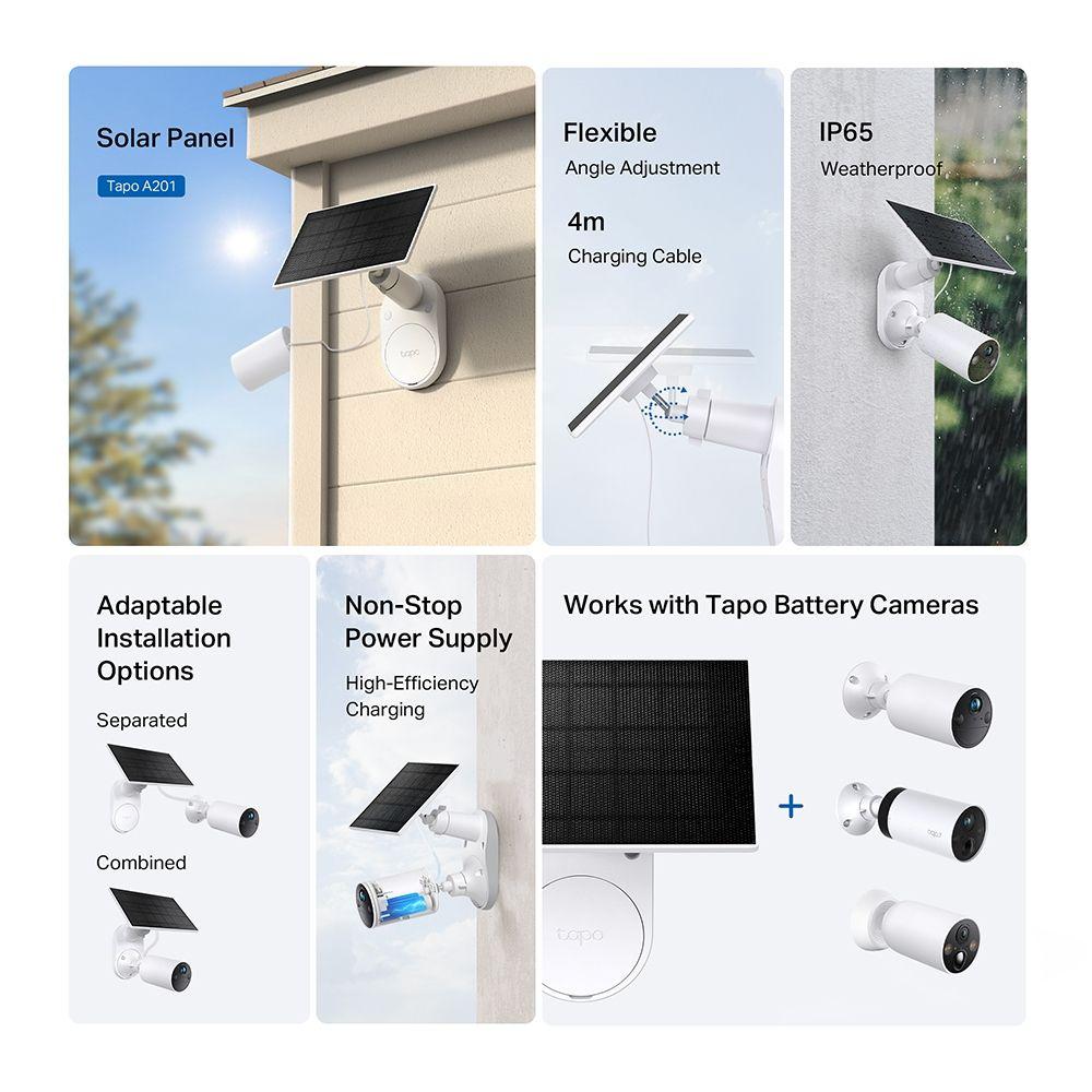 Painel Solar TP-LINK Tapo A201 (2,5 W - Branco) — miniatura 4