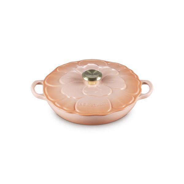 Caçarola Baixa Pétala LE CREUSET (Ferro fundido esmaltado - 26 cm - Pêssego)