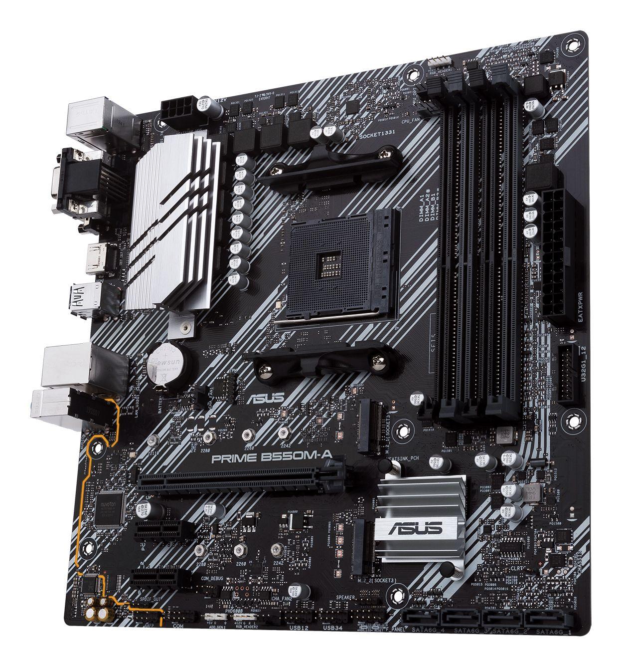 Motherboard ASUS Prime B550M-A/CSM (AM4 - AMD Ryzen 3000 Series - micro ATX - Preto e Prateado) — miniatura 6