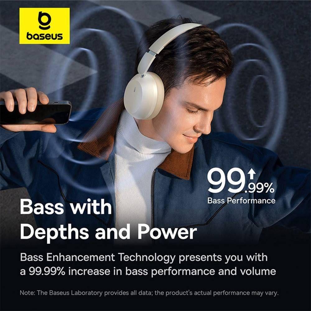 Auscultadores BASEUS Bass 35 Max (Binaural - Com fios e sem fios - Supra-aural - Branco), miniatura 6
