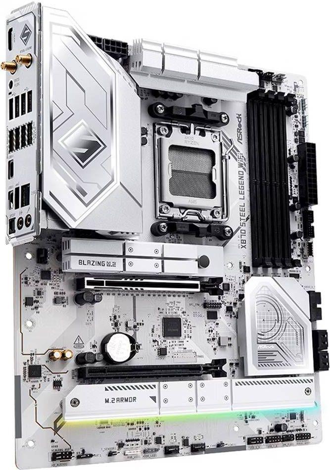 Motherboard ASROCK X870 Steel Legend WiFi (AM5 - AMD Ryzen 7, AMD Ryzen 9 - ATX - Branco), miniatura 4
