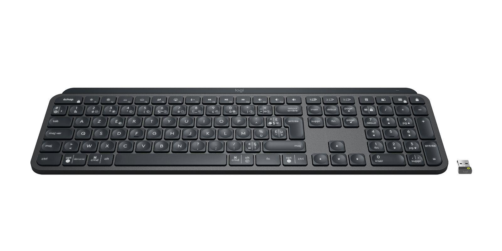 Teclado LOGITECH MX Keys for Business (Francês - Tamanho completo - Bluetooth - Grafite), miniatura 2