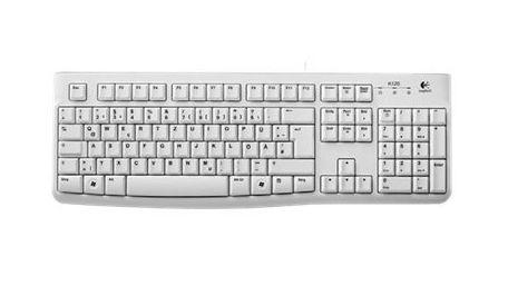 Teclado LOGITECH K120 for Business (Alemão - Tamanho completo - USB - Branco)
