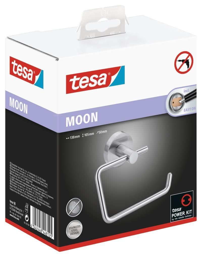 Suporte para Papel Higiénico TESA MOON (Sem Tampa - Prateado)