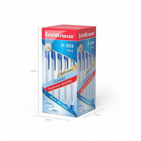 Esferográfica ERICHKRAUSE R-301 Classic Stick 1.0 (Azul, Preto, Vermelho e Verde), miniatura 6