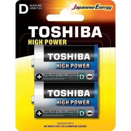 Pilhas Alcalinas TOSHIBA LR20GCP BP-2 (D LR20 - 1,5 V - Pack 2)
