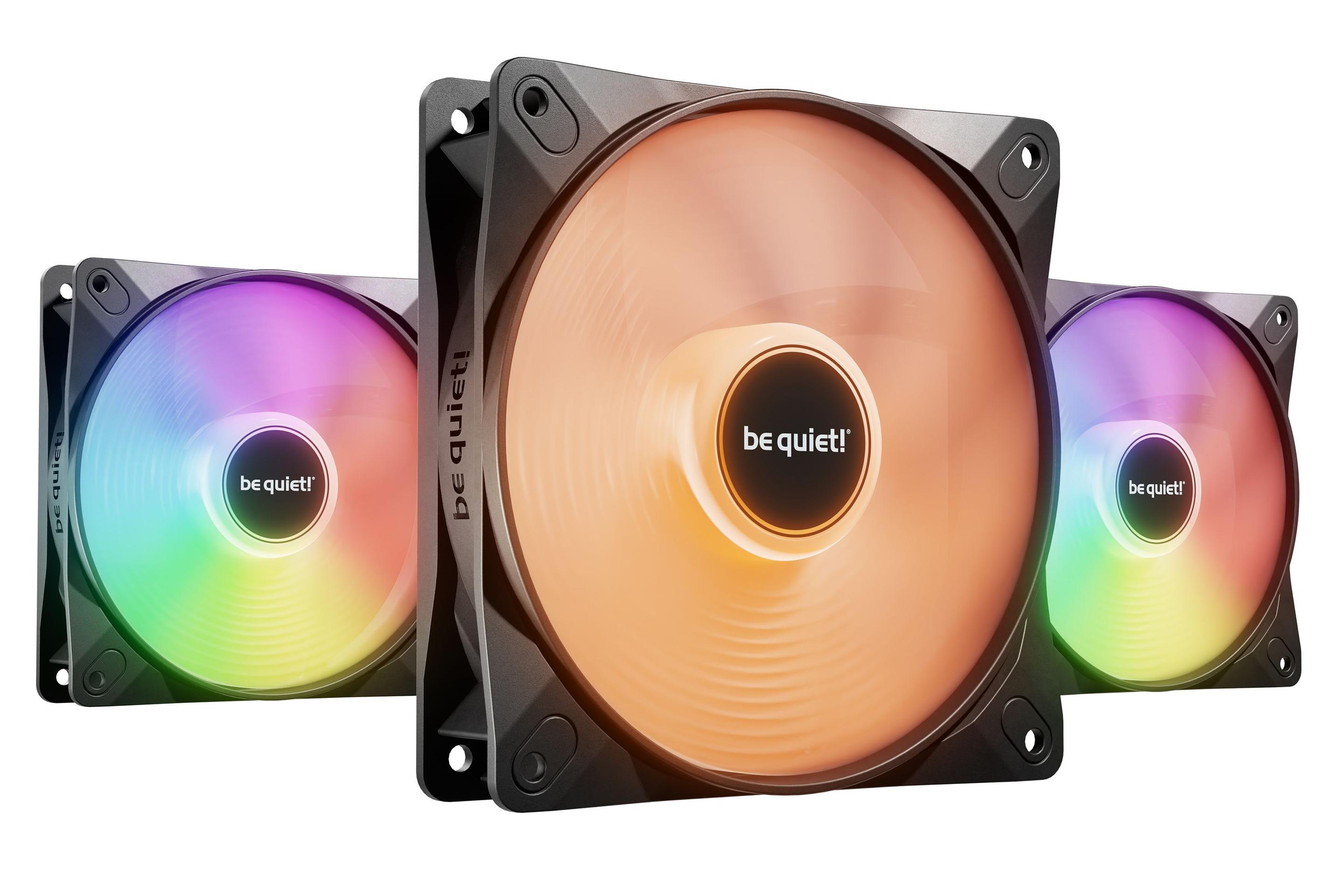 Conjunto de Ventoinhas para Caixa de PC BE QUIET! Light Wings LX 120mm PWM High Speed (Multi - 5,4 W - Preto)