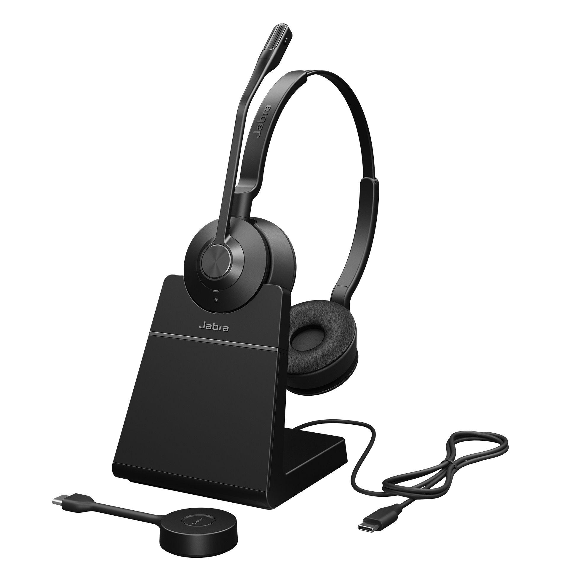 Headset JABRA Engage 55 Stereo DECT USB-C UC (Binaural - Sem fios - Supra-aural - Preto/Titânio)