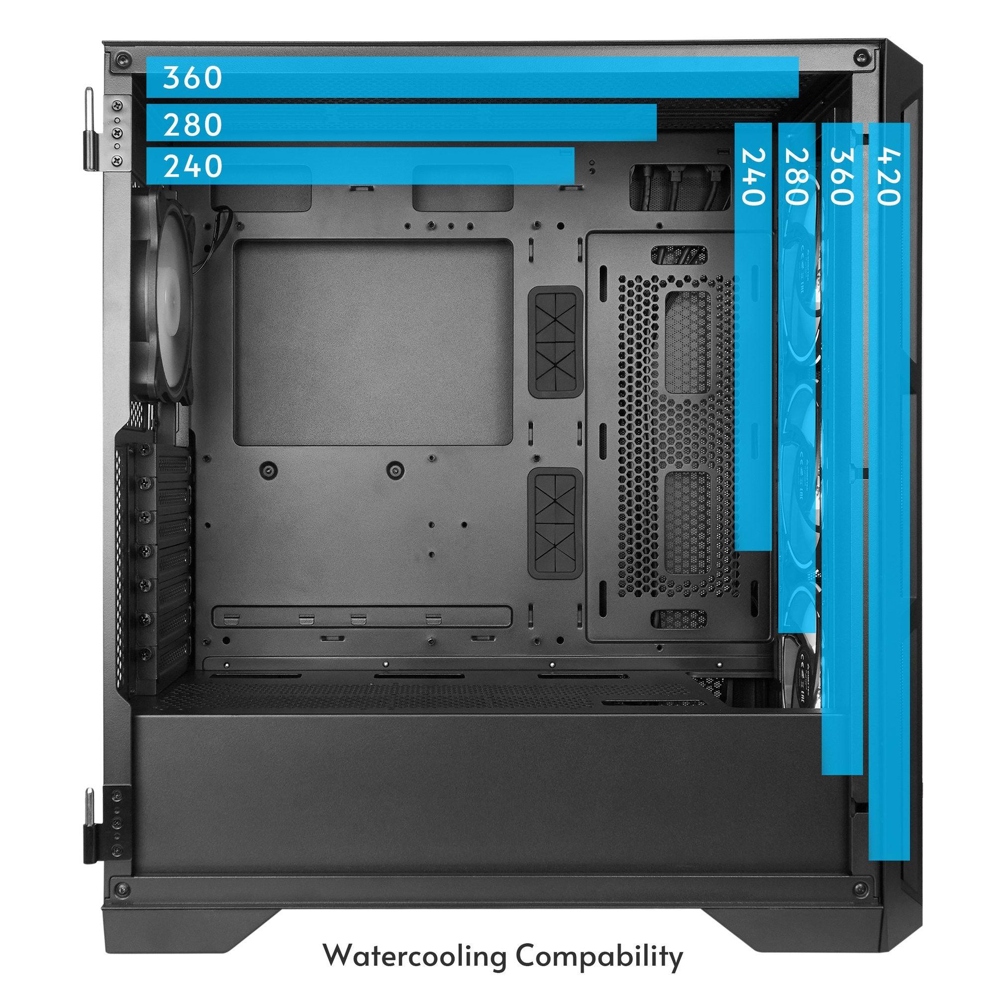 Caixa de Computador CHIEFTEC APEX LUMO GA-01B-L-OP (Midi Tower - Vidro temperado - 175 mm - Preto) — miniatura 12