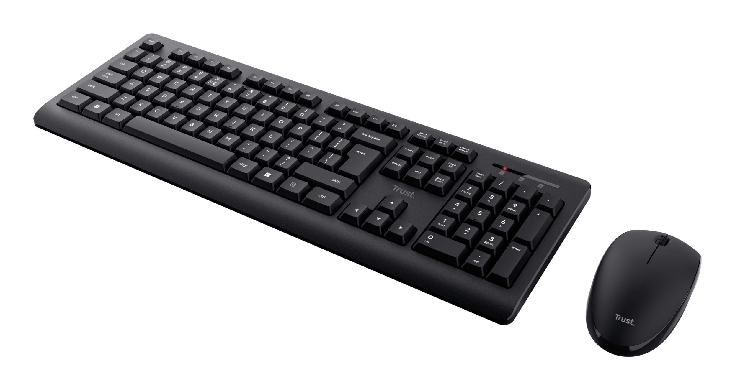 Conjunto de Teclado e Rato TRUST Primo Wireless Deskset (Espanhol - Interruptor de membrana - Tamanho completo - Preto) — miniatura 2