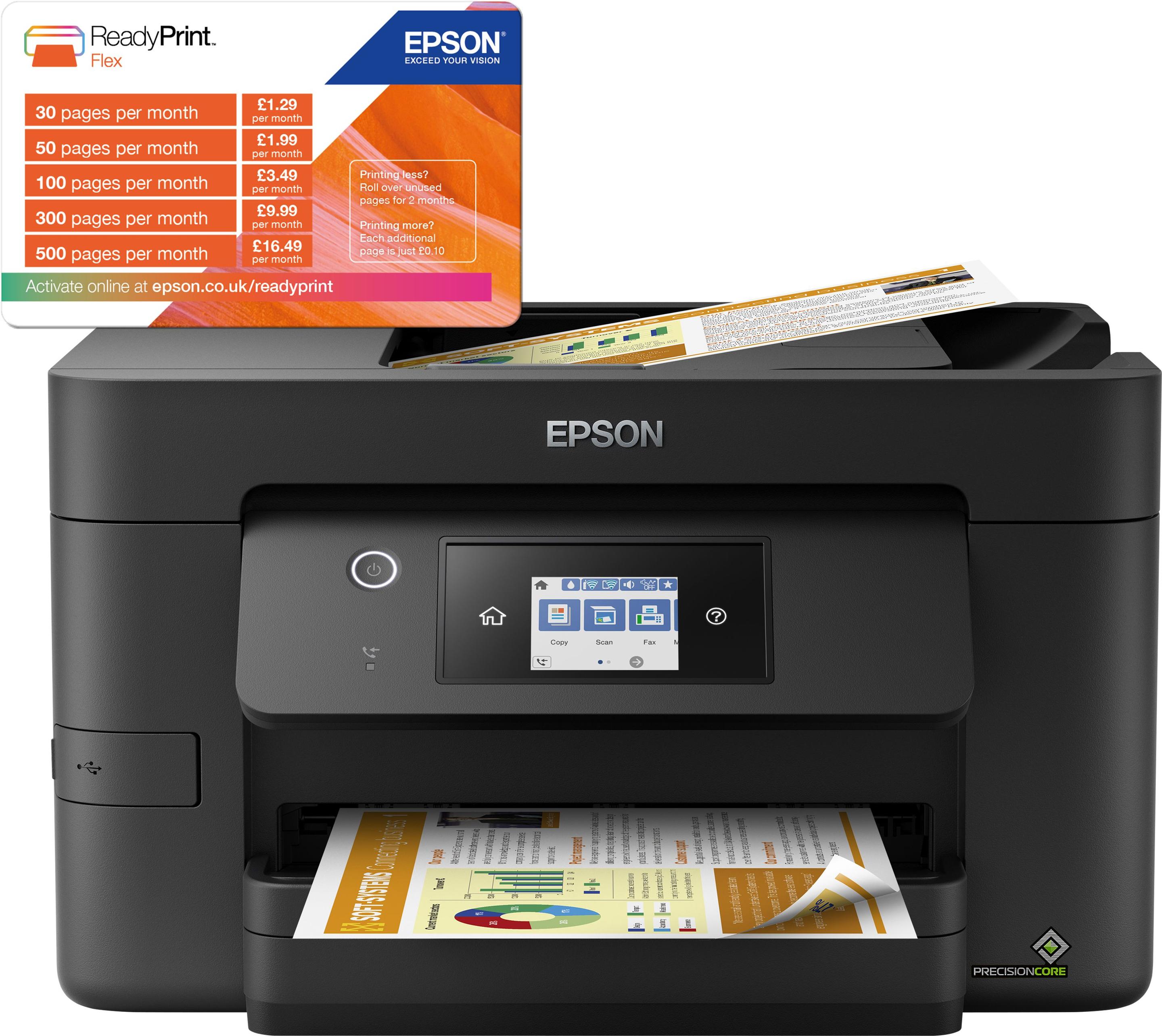Impressora Multifunções EPSON WorkForce Pro WF-3820DWF (A4 - Impressão a cores - 250 folhas - Preto) — miniatura 12