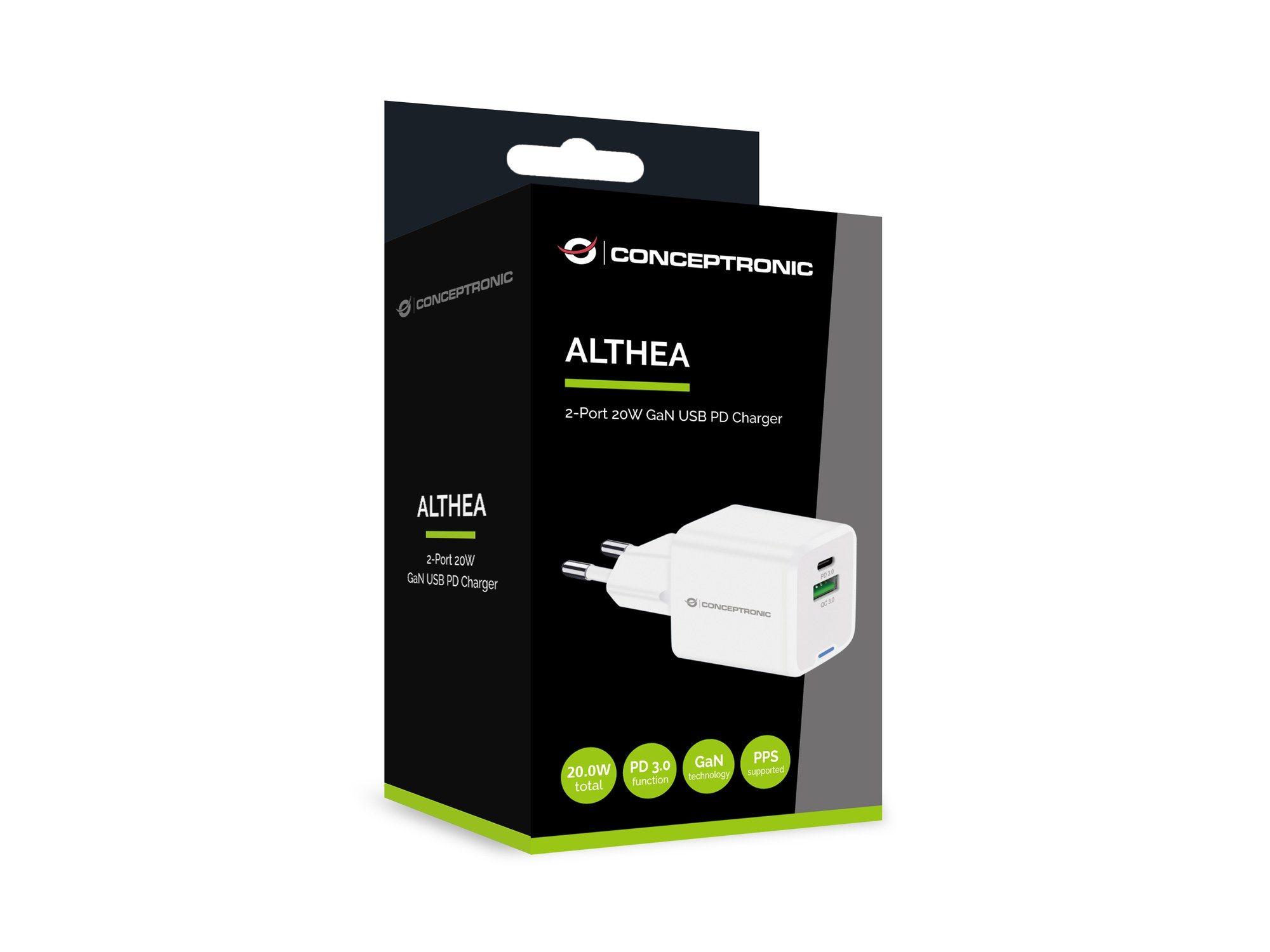 Carregador de Tomada CONCEPTRONIC ALTHEA15W (20 W - Branco), miniatura 3