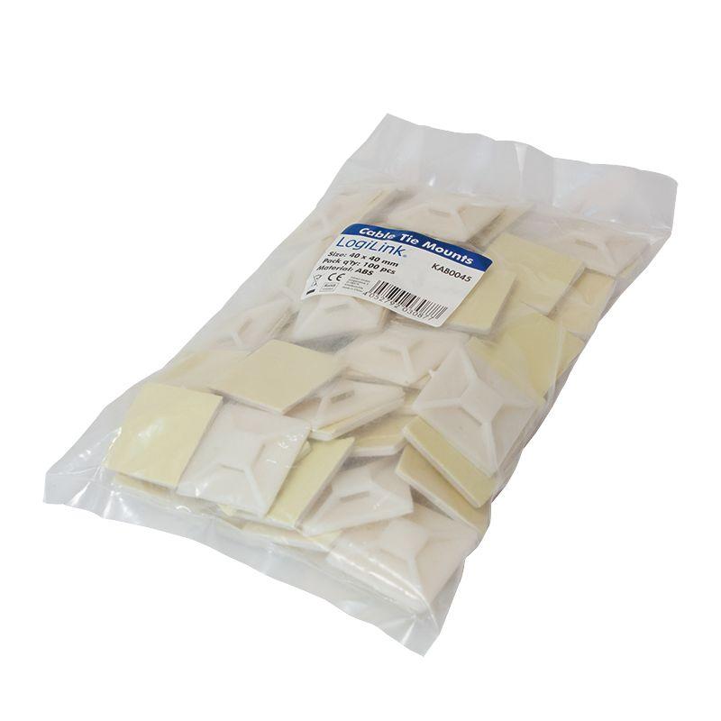 Suporte Autocolante para Braçadeiras LOGILINK KAB0045 (Sintéticos ABS - Natural) — miniatura 3