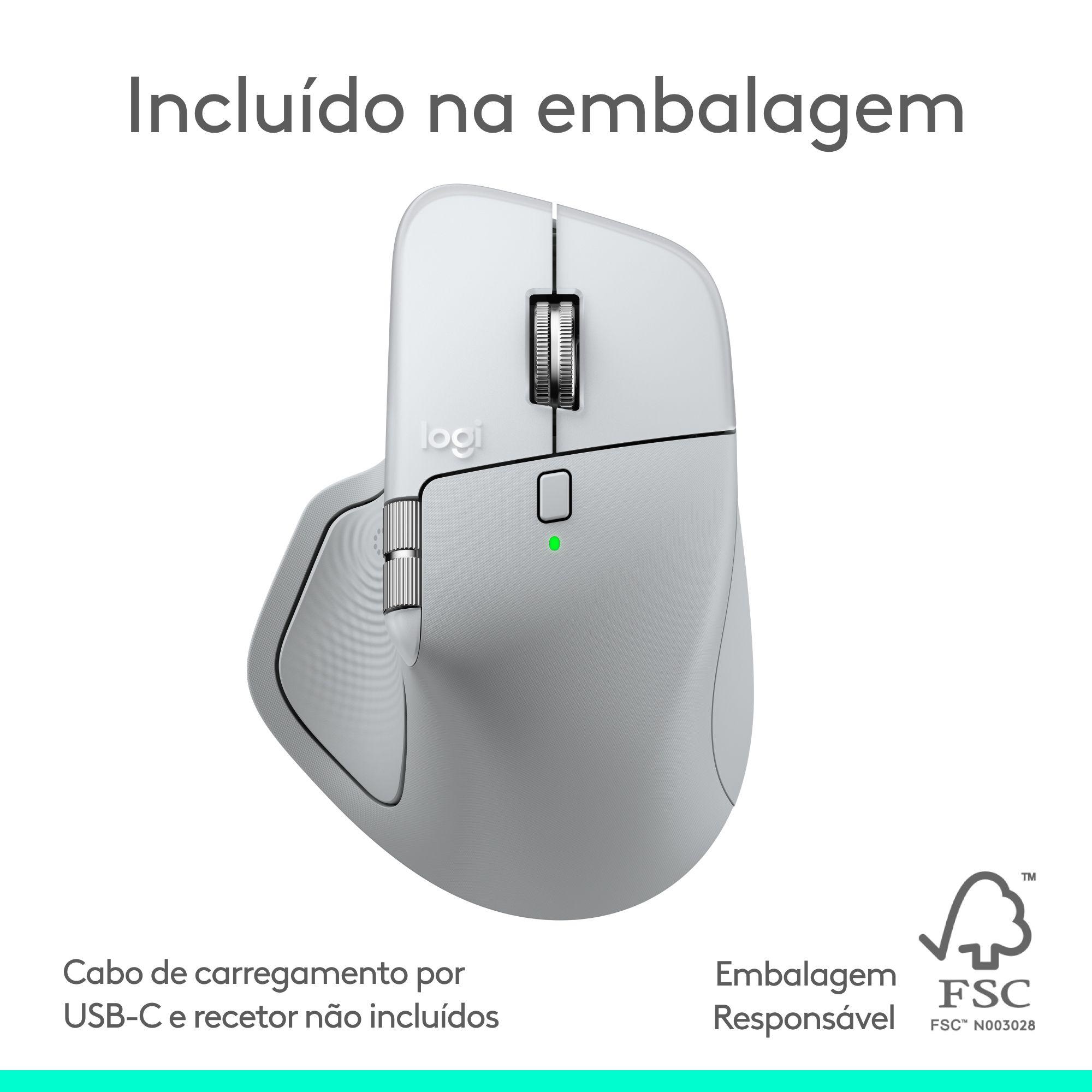 Rato LOGITECH MX Master 4 para Mac (Mão direita - 8000 DPI - Laser - Branco e Prateado) — miniatura 16