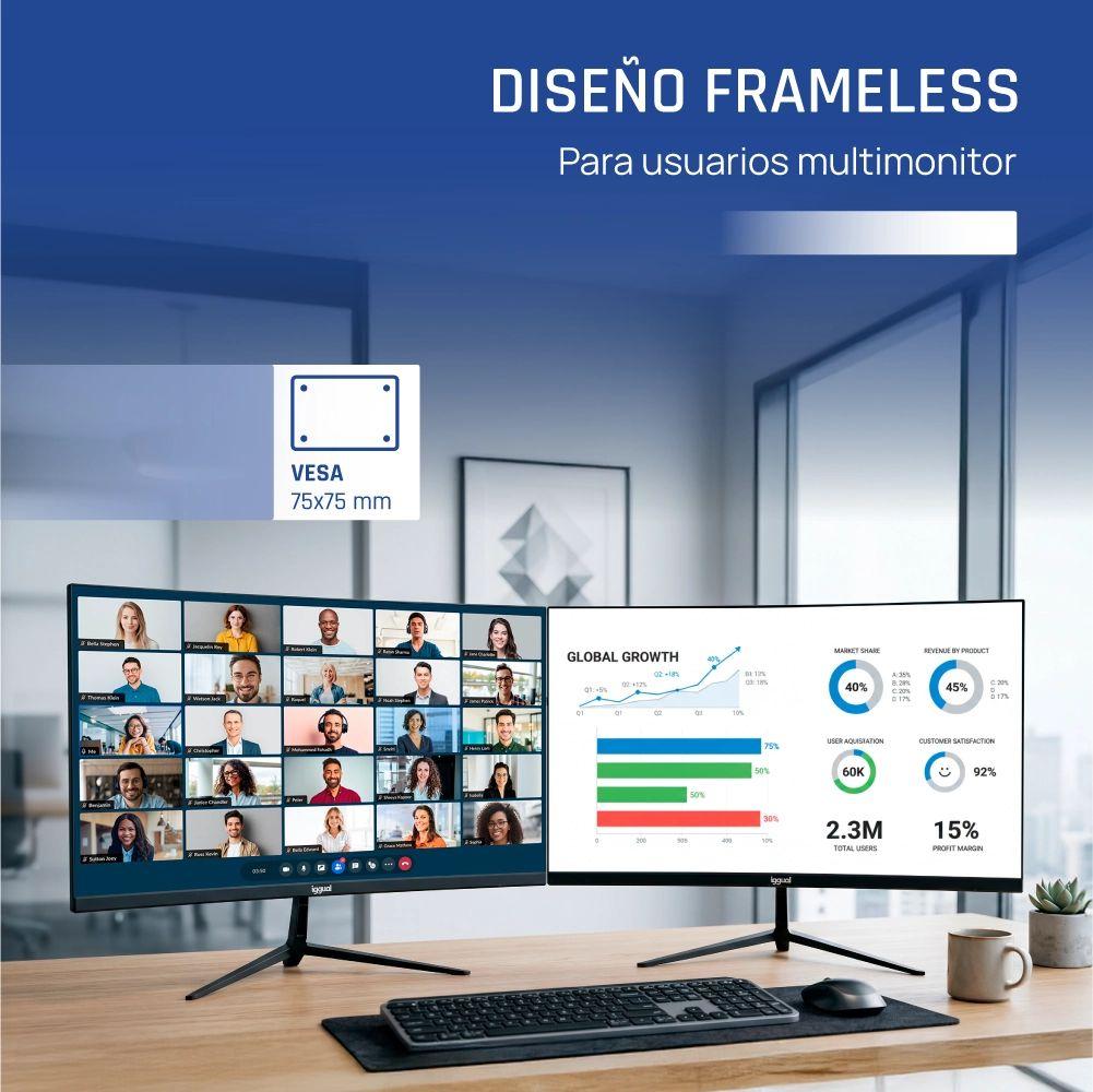 Monitor IGGUAL ML24S (23,8" - IPS - 120 Hz - Preto) — miniatura 3