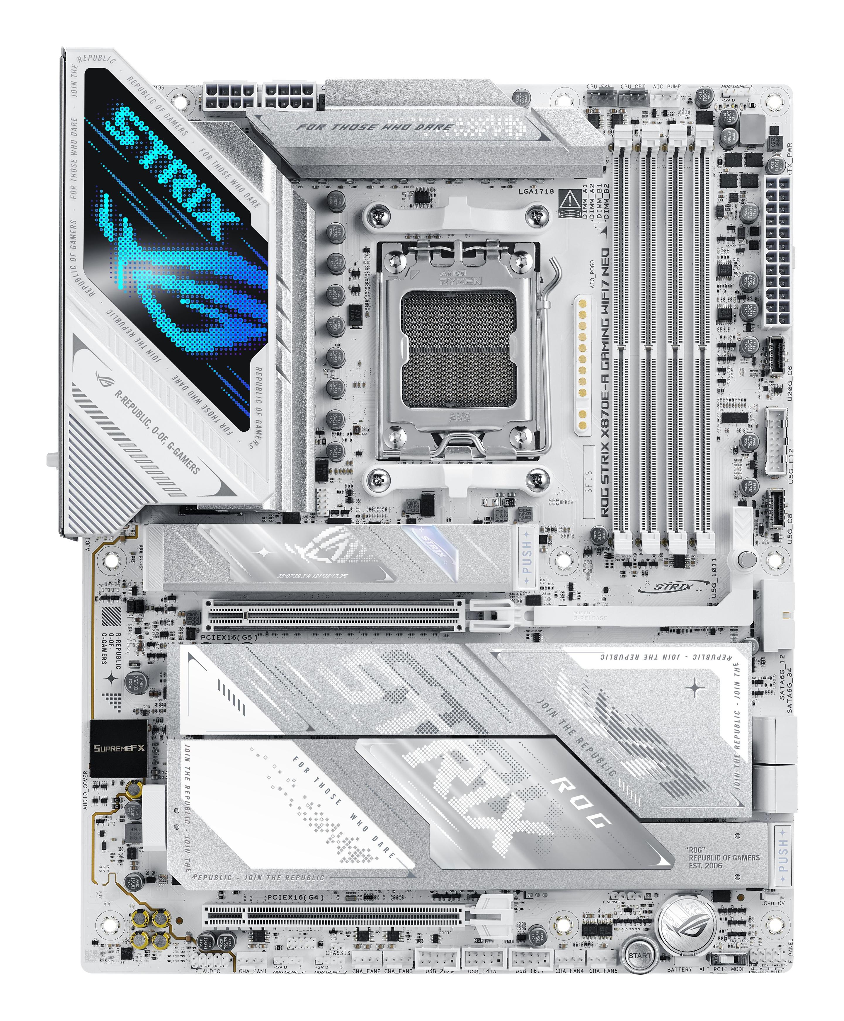 Motherboard ASUS ROG STRIX X870E-A GAMING WIFI7 NEO (AM5 - ATX - Duplo canal - Multicor)