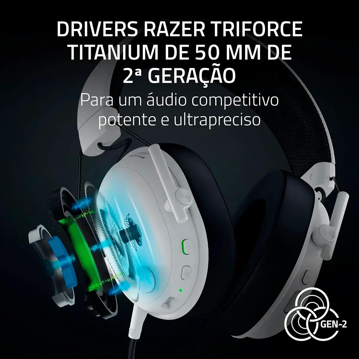 Headset RAZER BlackShark V3 (Binaural - 5 cm - USB Type-A - Branco) — miniatura 4