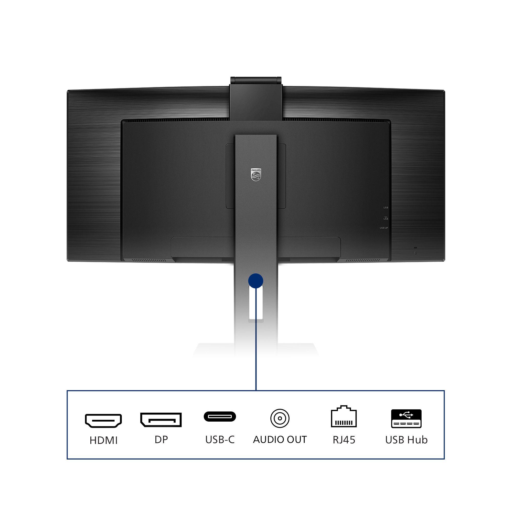 Monitor PHILIPS 346P1CRH/00 (34" - VA - 100 Hz - Preto) — miniatura 4