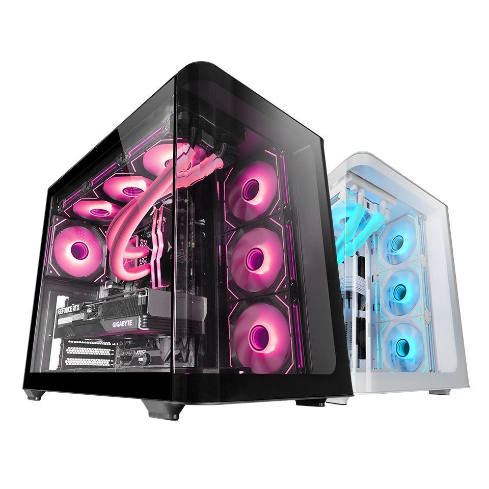Caixa ATX MARS GAMING MC-FUSION (ATX, Micro ATX, Mini-ITX - Semitorre - 16 cm - Branco) — miniatura 2