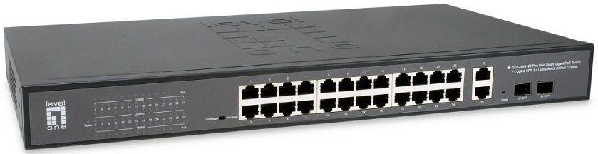 Switch Gerido LEVELONE GEP-2841 (Gigabit Ethernet - 10/100/1000 Mbit/s - L2 - Preto), miniatura 2