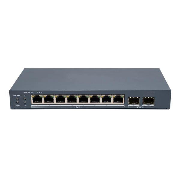 Switch PoE Gerível HIKVISION DS-3E1510P-EI/M-8P2F (10/100/1000 Mbps - 20 Gbps - IEEE 802.3af/at), miniatura 2