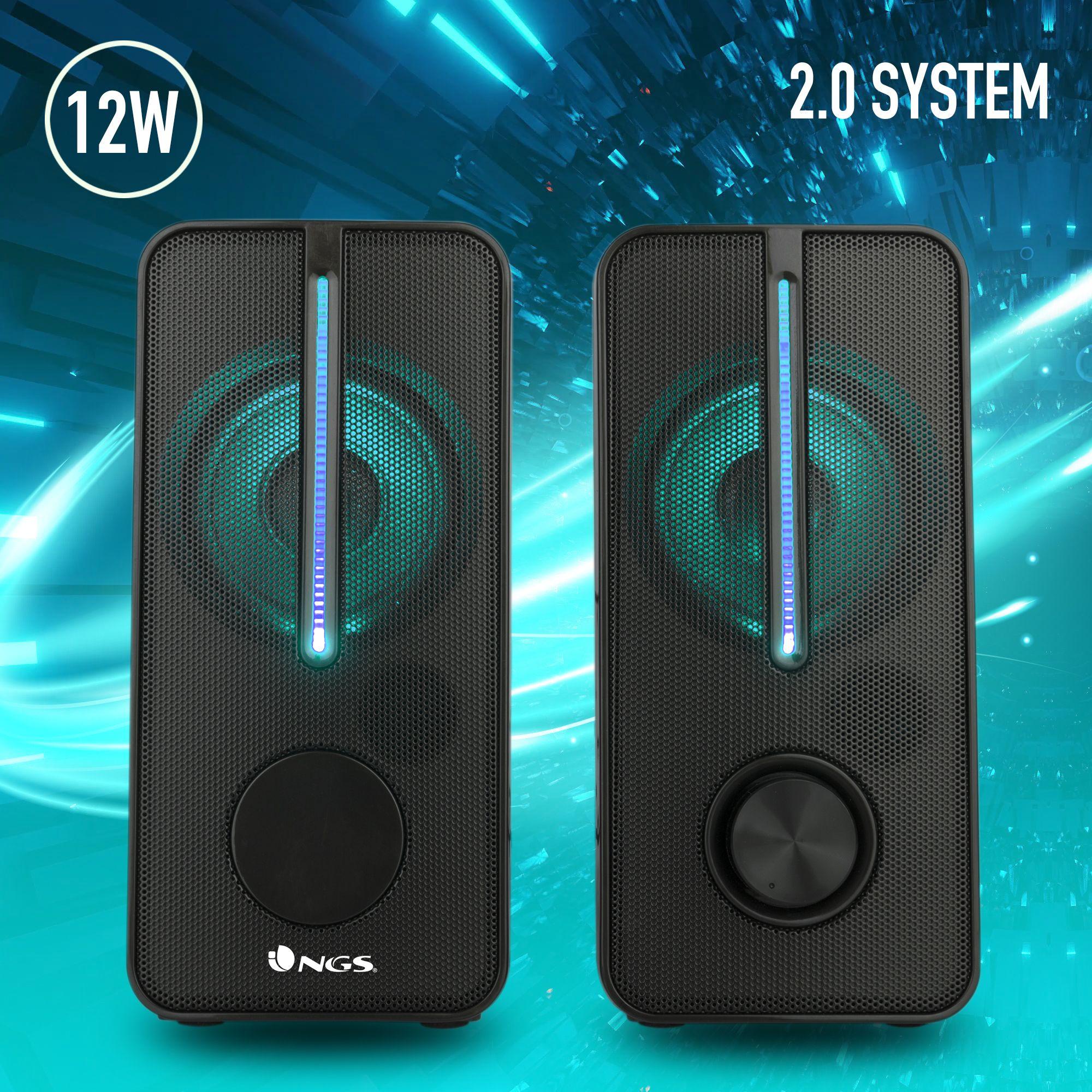 Colunas Gaming NGS GSX-150 (12 W - Sem fios - Preto), miniatura 7