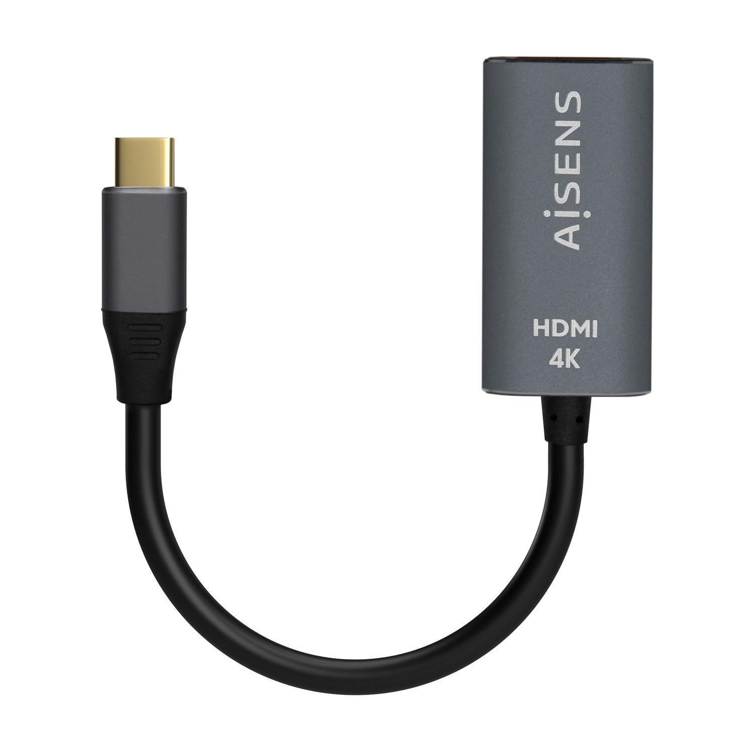 Conversor AISENS A109-0683 (0,15 m - USB Type-C - HDMI Type A - Cinza) — miniatura 2