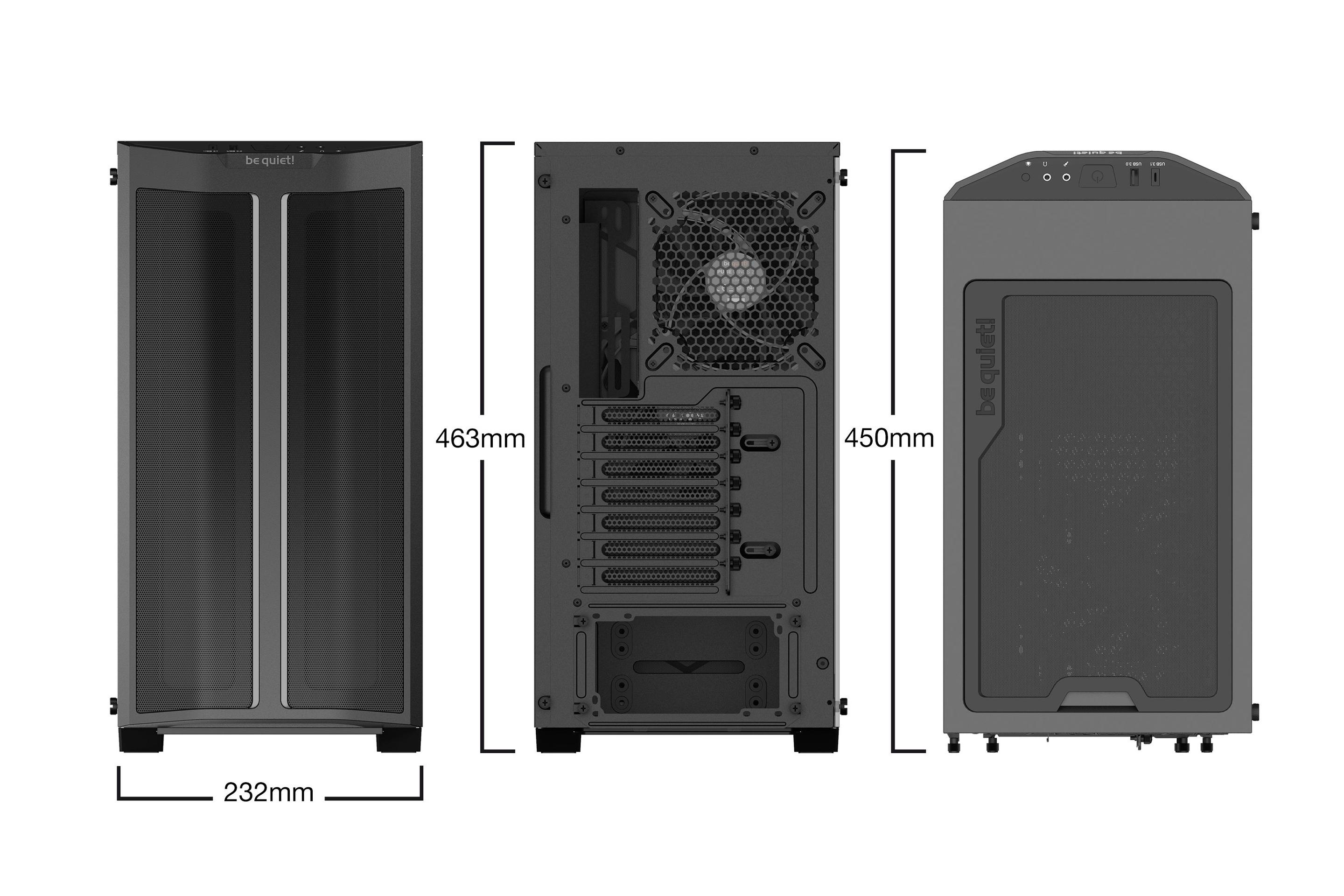 Caixa PC BE QUIET! Pure Base 500DX (ATX, PS/2 - Midi Tower - ATX, micro ATX, Mini-ATX - Preto), miniatura 2